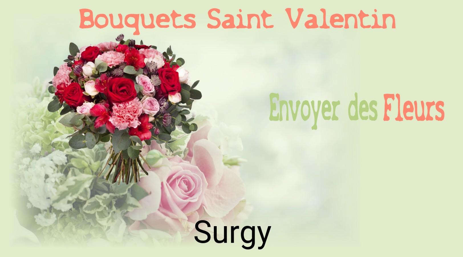 Roses de Saint-Valentin livrées à Surgy